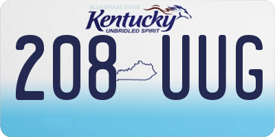KY license plate 208UUG