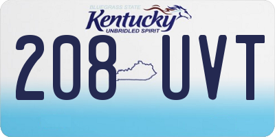 KY license plate 208UVT