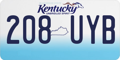 KY license plate 208UYB