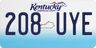KY license plate 208UYE