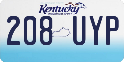 KY license plate 208UYP