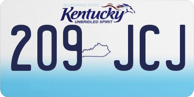 KY license plate 209JCJ