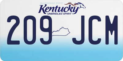 KY license plate 209JCM