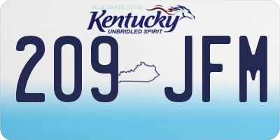 KY license plate 209JFM