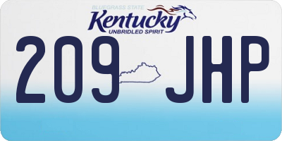 KY license plate 209JHP