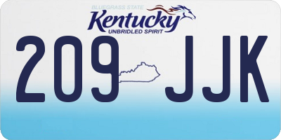 KY license plate 209JJK
