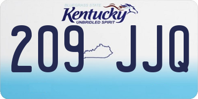 KY license plate 209JJQ