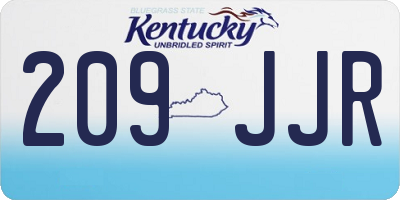 KY license plate 209JJR