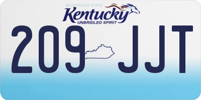 KY license plate 209JJT