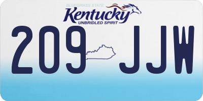 KY license plate 209JJW