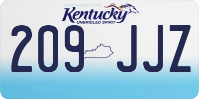 KY license plate 209JJZ