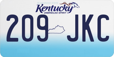 KY license plate 209JKC