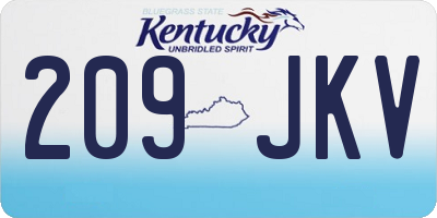 KY license plate 209JKV