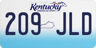 KY license plate 209JLD
