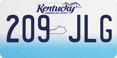 KY license plate 209JLG