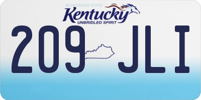 KY license plate 209JLI