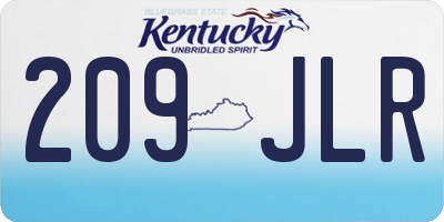 KY license plate 209JLR