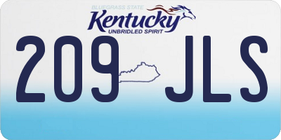 KY license plate 209JLS