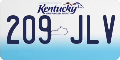 KY license plate 209JLV