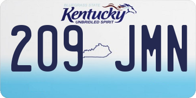 KY license plate 209JMN