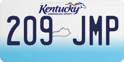 KY license plate 209JMP