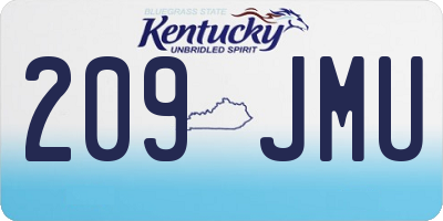 KY license plate 209JMU