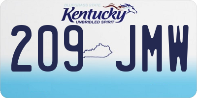 KY license plate 209JMW