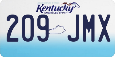 KY license plate 209JMX