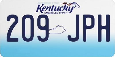 KY license plate 209JPH