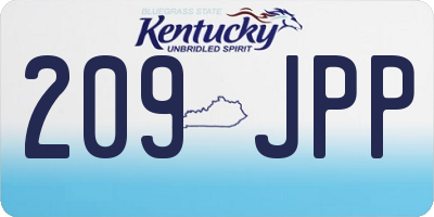 KY license plate 209JPP
