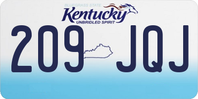 KY license plate 209JQJ