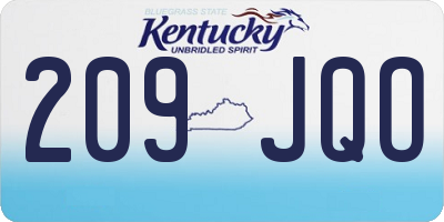 KY license plate 209JQO