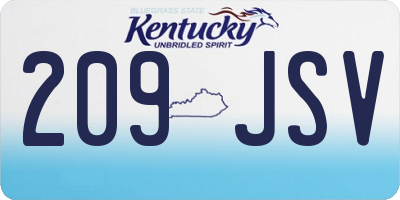 KY license plate 209JSV