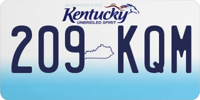 KY license plate 209KQM