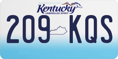 KY license plate 209KQS