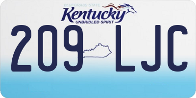 KY license plate 209LJC