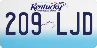 KY license plate 209LJD
