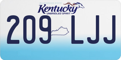 KY license plate 209LJJ