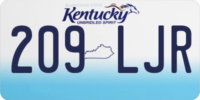 KY license plate 209LJR