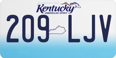 KY license plate 209LJV