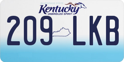 KY license plate 209LKB