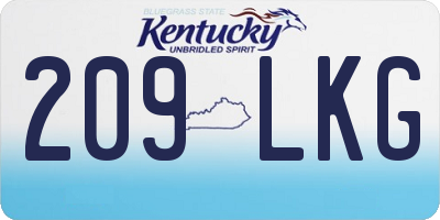 KY license plate 209LKG