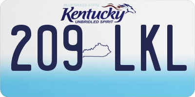 KY license plate 209LKL