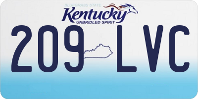 KY license plate 209LVC
