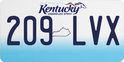 KY license plate 209LVX
