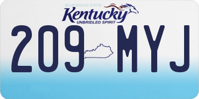 KY license plate 209MYJ