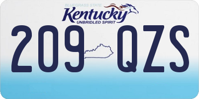 KY license plate 209QZS