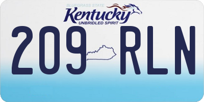 KY license plate 209RLN