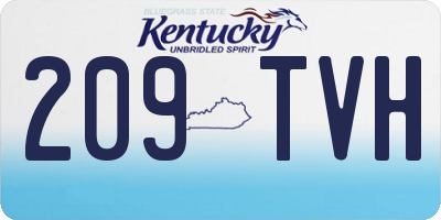 KY license plate 209TVH