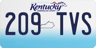 KY license plate 209TVS